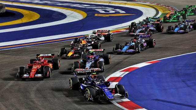 El piloto argentino de Fórmula 1, Franco 
Colapinto, terminó en el puesto 11° del Gran Premio de Singapur. Foto @WilliamsRacing