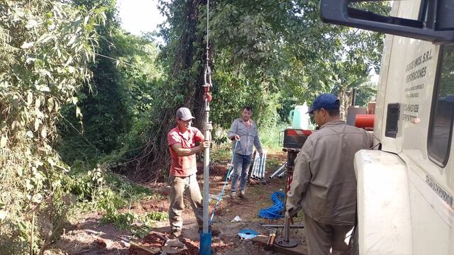 Eldorado: finalizan perforación de agua en barrio Los Lapachos.