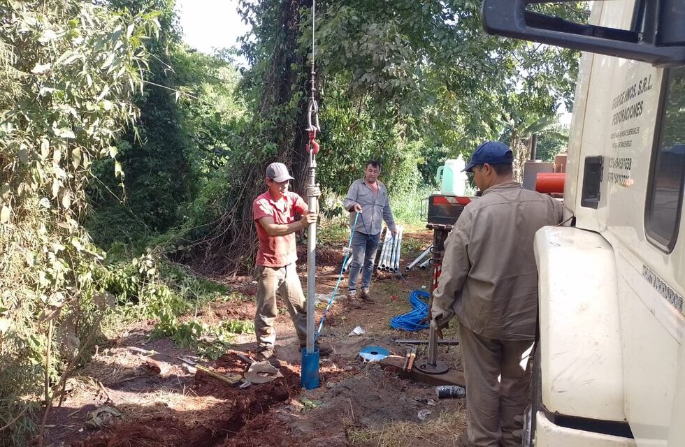 Eldorado: finalizan perforación de agua en barrio Los Lapachos