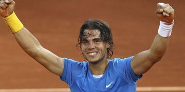 Rafael Nadal conquistando su cuarto Roland Garros.