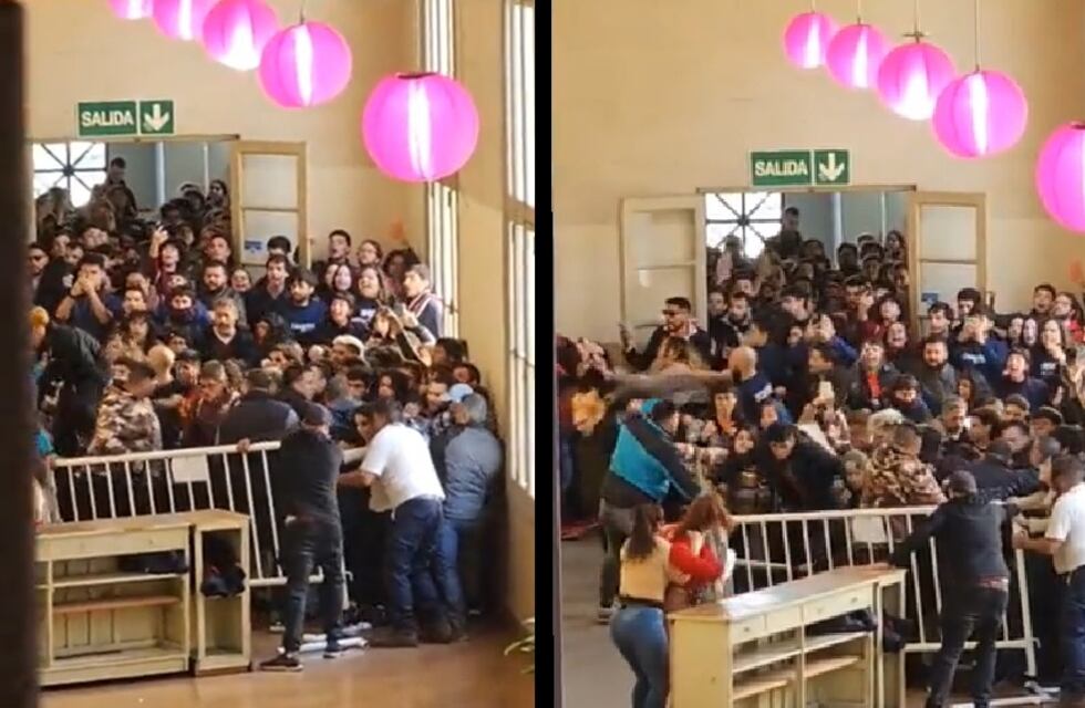 Piñas en la Facultad de Derecho de la UBA: patovicas impiden el ingreso de estudiantes opositores a una asamblea