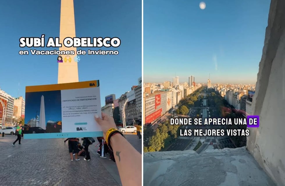 Vacaciones de invierno 2025: cómo subir gratis al mirador del Obelisco de Buenos Aires