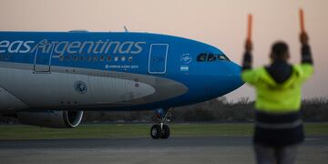 Vuelo de Aerolíneas Argentinas. Archivo.