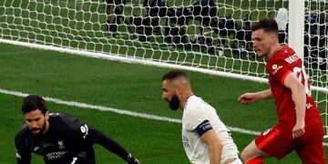 Real Madrid había anotado el 1-0 ante Liverpool pero fue anulado por fuera de juego.