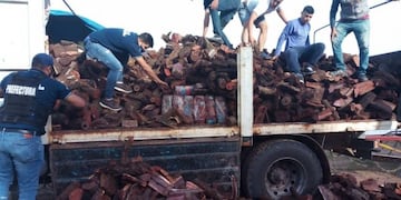 Los panes de marihuana encontrados pesaron 545,412 kilos, lo que equivale a $65.449.440.