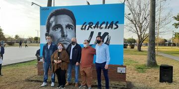 Mural de Lionel Scaloni en Pujato