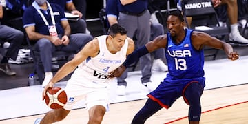 El capitán Luis Scola, una vez más, se erigió en la principal vía de ataque del quinteto de Hernández