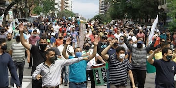 Las columnas del Suoem marcharon por el histórico bulevar San Juan.