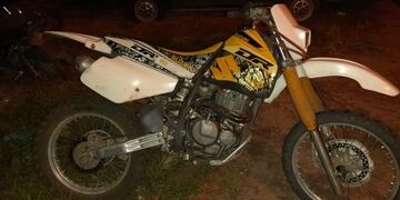 Río Cuarto. La moto involucrada en el siniestro (LV16).