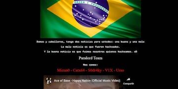 Hackearon el portal del Consejo General de Educación de Entre Ríos: apareció con mensajes en portugués y bandera de Brasil