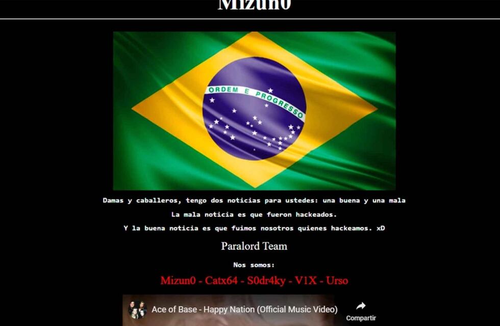 Hackearon el portal del Consejo General de Educación de Entre Ríos: apareció con mensajes en portugués y bandera de Brasil