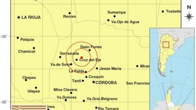Temblor en Punilla.