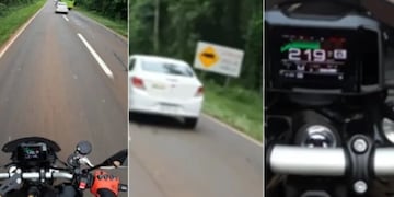 Identificaron al motociclista que se grabó circulando a más de 215 km/h dentro del Parque Nacional Iguazú.