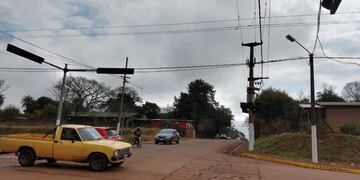 Eldorado: nuevos semáforos en la intersección de calles Paraguay y Sarmiento.