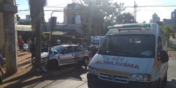 Un fuerte choque deja dos heridos en Posadas.