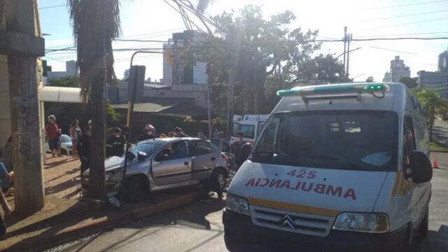 Un fuerte choque deja dos heridos en Posadas.