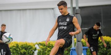 El cordobés Paulo Dybala en una práctica de la Selección. ¿Será titular en Córdoba? (Instagram Paulo Dybala).