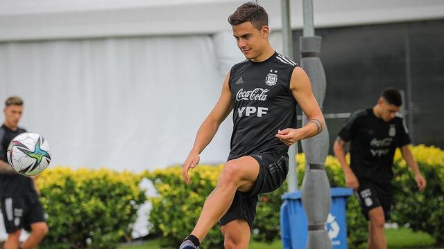El cordobés Paulo Dybala en una práctica de la Selección. ¿Será titular en Córdoba? (Instagram Paulo Dybala).