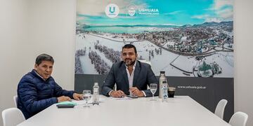El intendente Walter Vuoto se reunió con el Presidente del Concejo Deliberante de Ushuaia, Juan Carlos Pino.