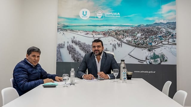 El intendente Walter Vuoto se reunió con el Presidente del Concejo Deliberante de Ushuaia, Juan Carlos Pino.