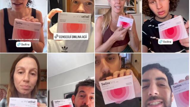 Distintos influencers promocionando Swilina.
