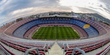 ARCHIVO - La foto del 7 de septiembre de 2022 muestra el estadio Camp Nou de Barcelona (AP Foto/Joan Monfort, archivo)