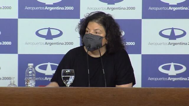 Carla Vizzotti en conferencia de prensa