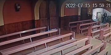 El ladrón que robó en la iglesia en Alvear fue identificado con un sistema de reconocimiento facial.