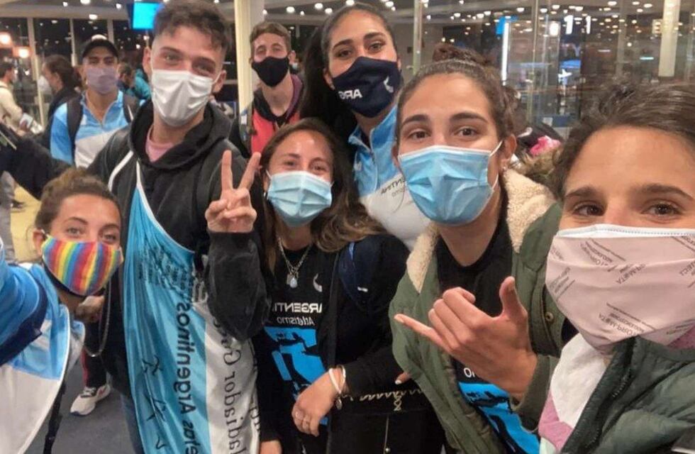 Santi Maratea viajó con los atletas a Guayaquil después de haber recaudado 6 millones de pesos para ayudarlos