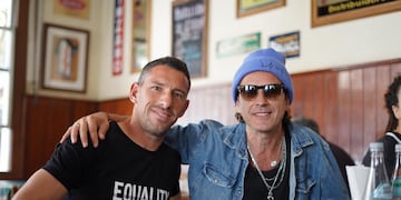 Maxi Rodríguez y Coti Sorokin se hicieron amigos cuando el futbolista jugó en Atlético Madrid.