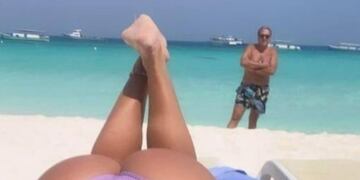 Luis Rubeo y su novia en las Islas Maldivas. (@bibizuchiatti)