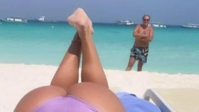 Luis Rubeo y su novia en las Islas Maldivas. (@bibizuchiatti)