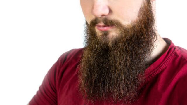 Un grupo de hombres hizo la cadena de barbas más larga del mundo.