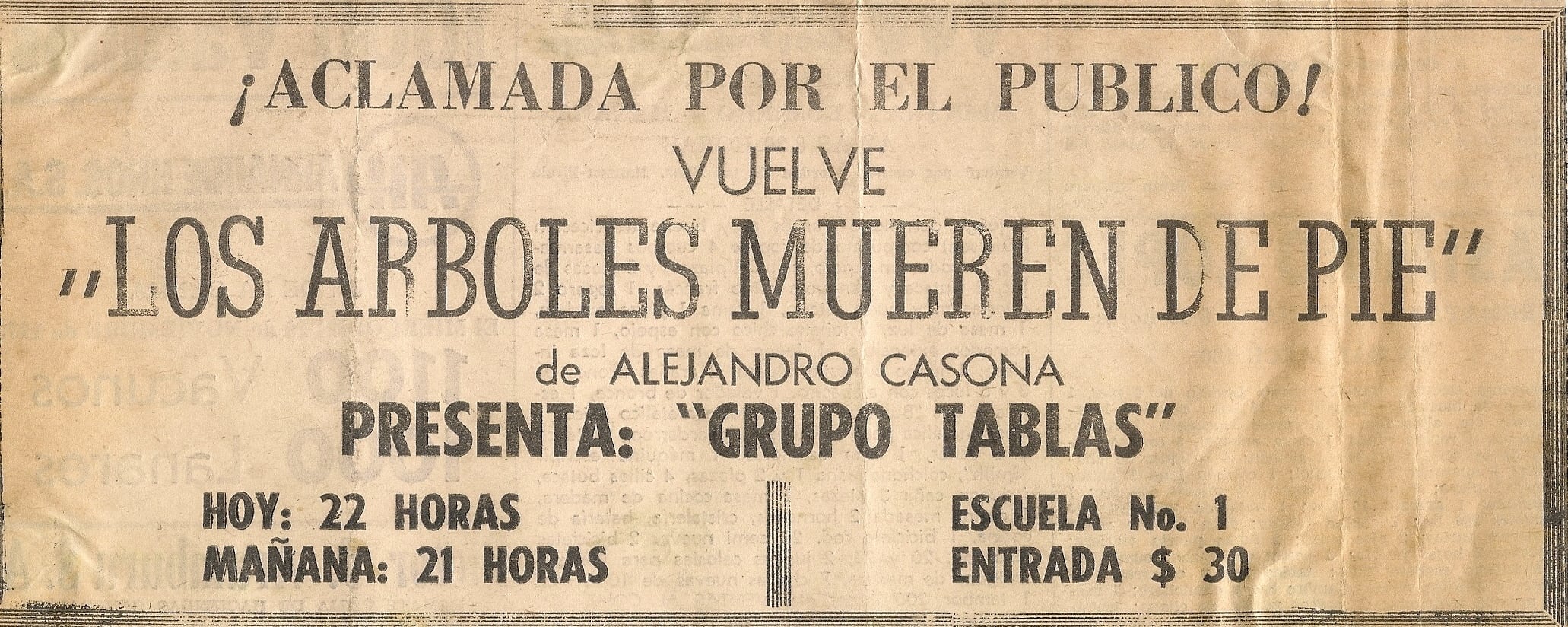 Los árboles mueren de pie