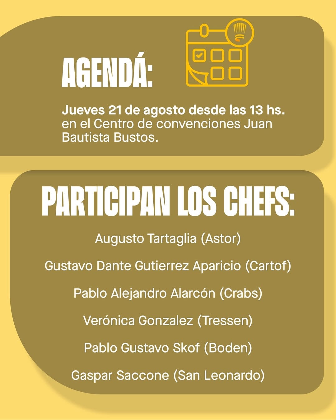 Los 6 restaurantes de Córdoba que cocinan en el Torneo Federal de Chefs.