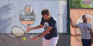 El bahiense Guido Pella durante un entrenamiento en el Córdoba Open 2023. (Prensa Córdoba Open)