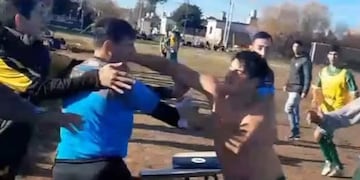 Suspenden de por vida de la Liga Rosaleña a  Agustín Weideles jugador de El Cometa. (Foto: captura de video).