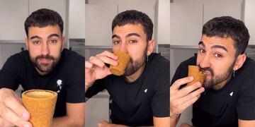 Vaso de café comestible