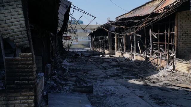 El mercado Barabashova, un lugar emblemático en Kharkiv, fue atacado dos veces por Rusia.