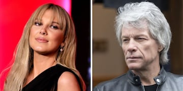Millie Bobby Brown y Jon Bon Jovi.