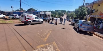 Siniestro vial en Oberá dejó como saldo a una mujer herida.