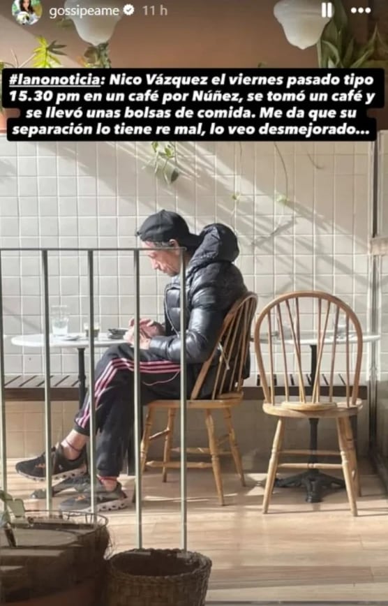 Nico Vázquez tras su separación con Gime Accardi.