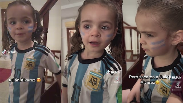 La niña argentina mostró todo su amor por Julián Álvarez.