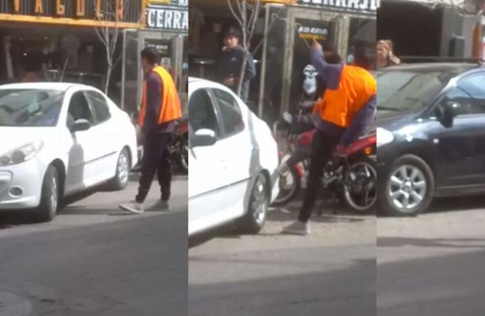 Violencia registrada: filmaron a un “naranjita” golpeando un auto en Nueva Córdoba
