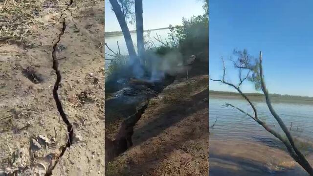 Parte de la barranca se desmoronó en el sector donde estaba reunido un grupo de amigos.