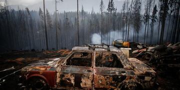 Incendios. El fuego arrasó en Chubut. (DPA)