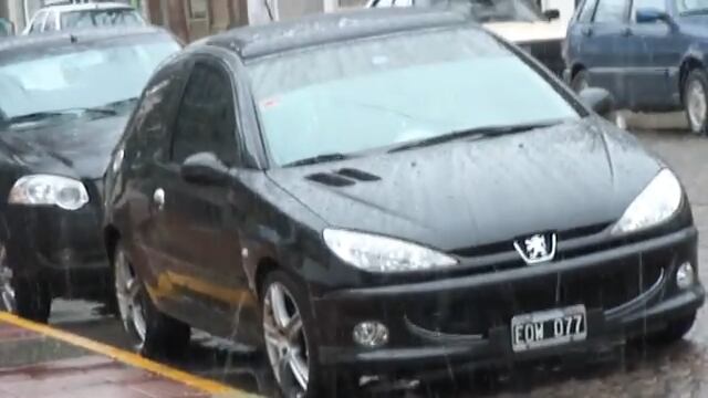 El agua nieve, registrada en uno de los videos viralizados