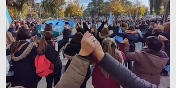 Este miércoles, hubo otra movilización de docentes autoconvocados sanjuaninos en la que decidieron no ir a paro esta semana.