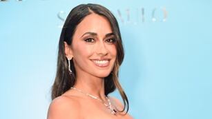 La rosarina deslumbró a todos con su vestido color nude.