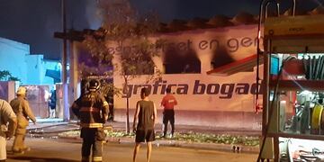 Se incendió una imprenta en Rafaela